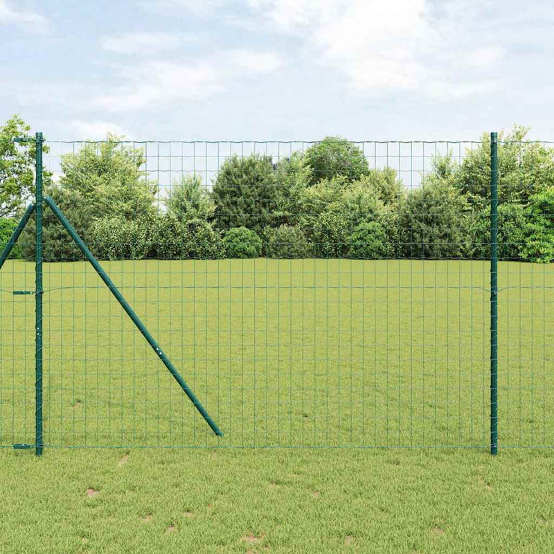 Load image into Gallery viewer, Vidaxl hek met paal groen 1,6 x 10 m staal en pvc