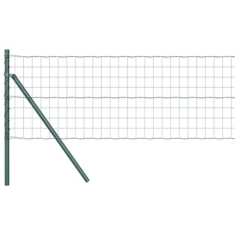 Load image into Gallery viewer, Vidaxl hek met paal groen 0,6 x 25 m staal en pvc