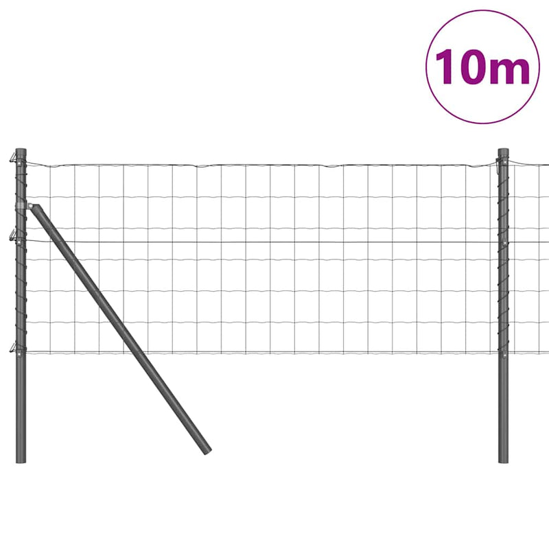 Load image into Gallery viewer, Vidaxl hek met paal grijs 0,6 x 10 m staal en pvc