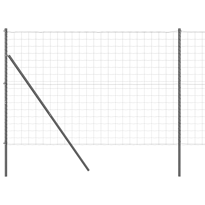 Load image into Gallery viewer, Vidaxl hek met paal grijs 1,5 x 10 m staal