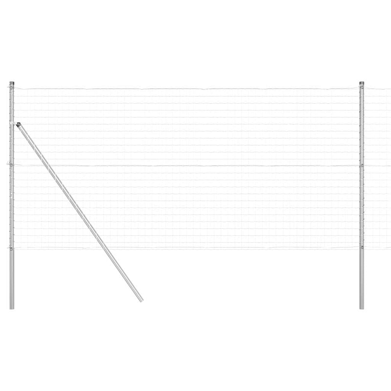 Load image into Gallery viewer, Vidaxl hek met paal zilver 1,2 x 10 m staal en pvc