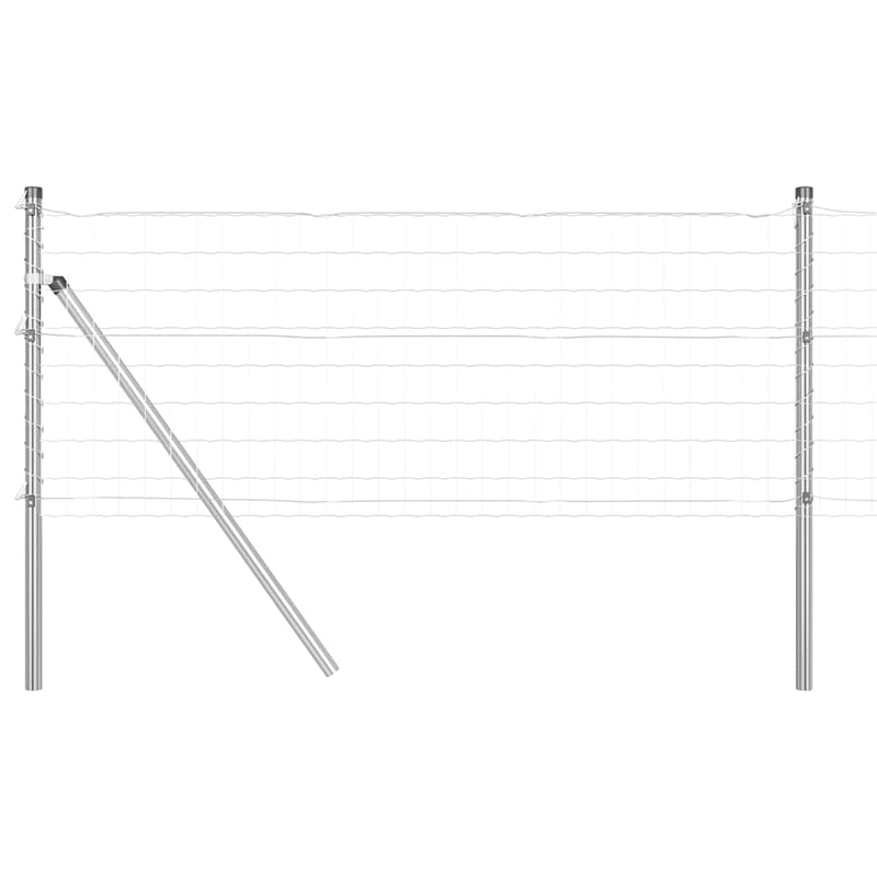 Load image into Gallery viewer, Vidaxl hek met paal zilver 0,6 x 10 m staal en pvc