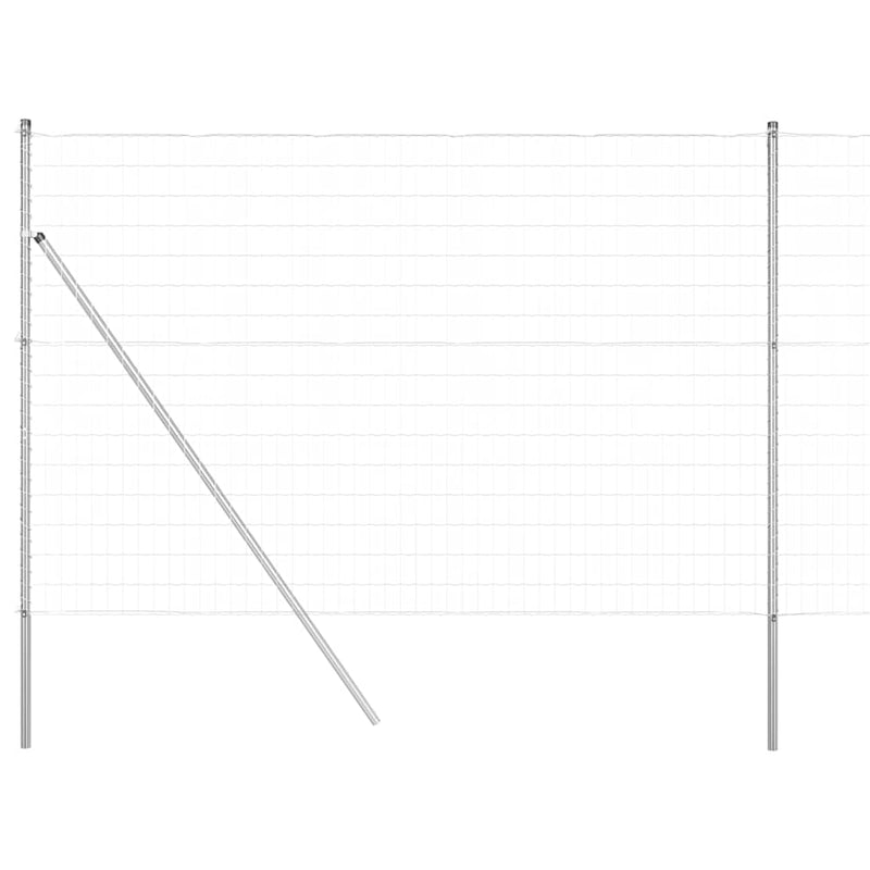 Load image into Gallery viewer, Vidaxl hek met paal zilver 1,6 x 10 m staal en pvc
