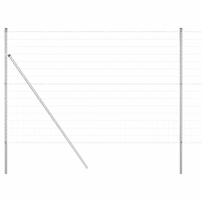 Load image into Gallery viewer, Vidaxl hek met paal zilver 1,5 x 10 m staal en pvc