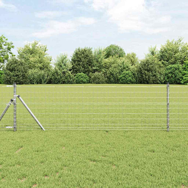 Load image into Gallery viewer, Vidaxl hek met paal zilver 0,4 x 25 m staal en pvc