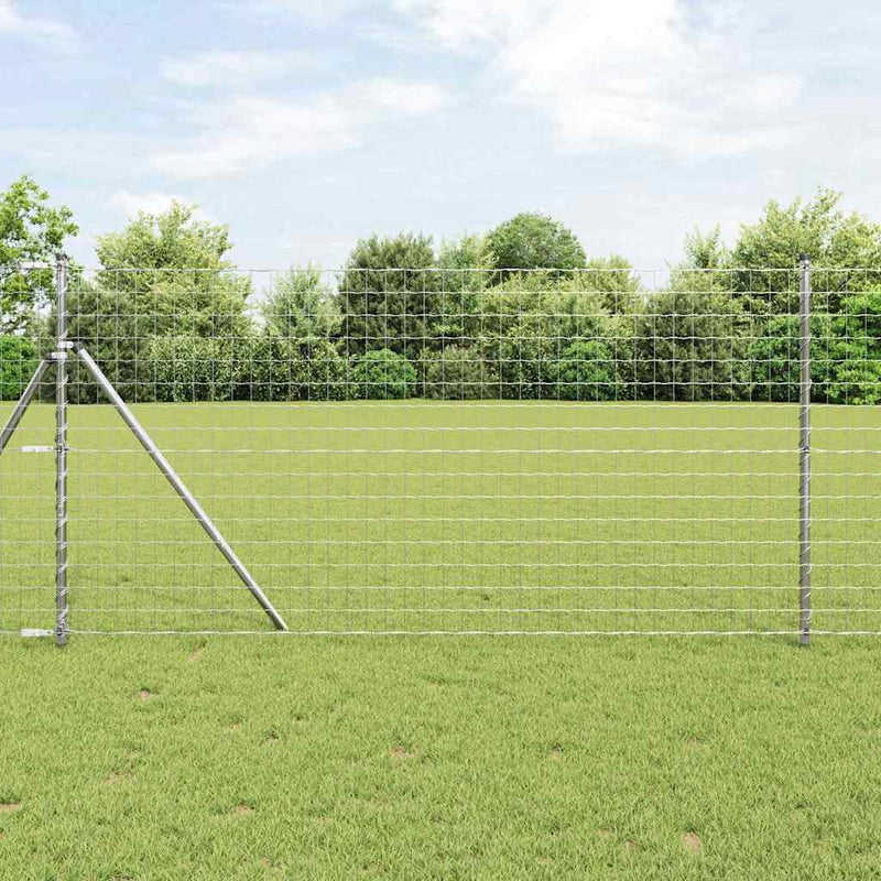 Load image into Gallery viewer, Vidaxl hek met paal zilver 1,4 x 10 m staal en pvc