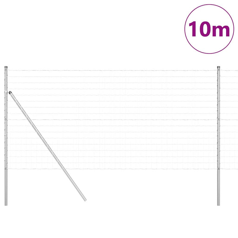 Load image into Gallery viewer, Vidaxl hek met paal zilver 1,4 x 10 m staal en pvc