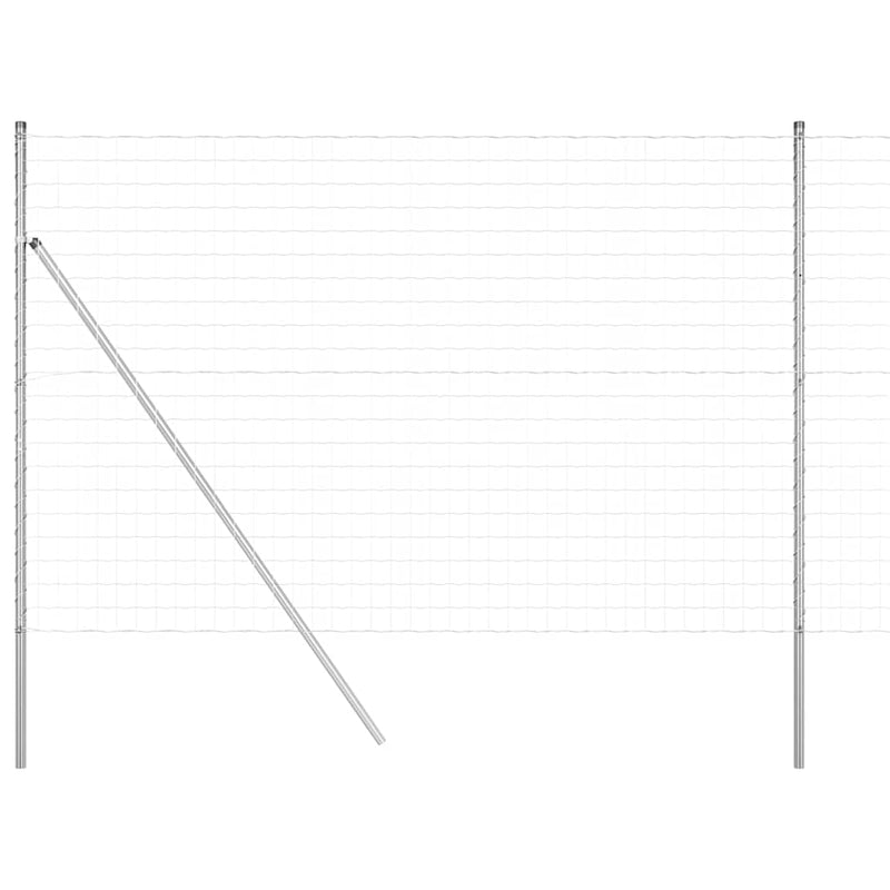 Load image into Gallery viewer, Vidaxl hek met paal zilver 1,5 x 10 m staal en pvc