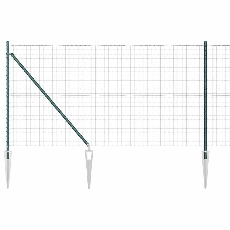Load image into Gallery viewer, Vidaxl hek met paal groen 1 x 10 m staal en pvc