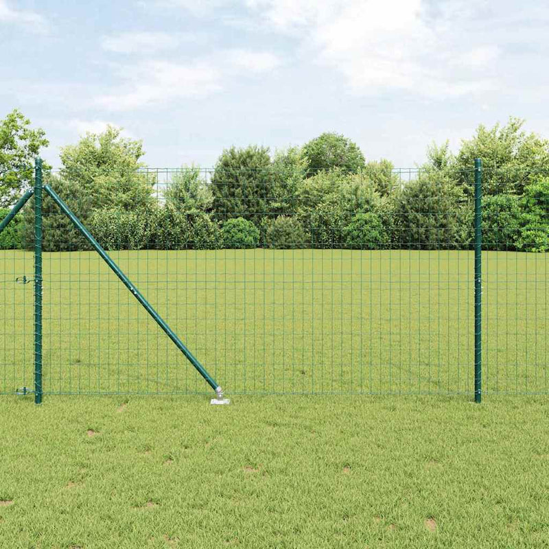 Load image into Gallery viewer, Vidaxl hek met paal groen 1,2 x 10 m staal en pvc