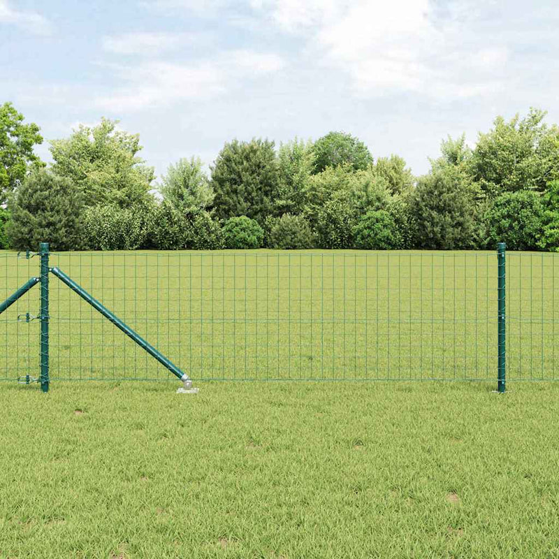 Load image into Gallery viewer, Vidaxl hek met paal groen 0,4 x 25 m staal en pvc