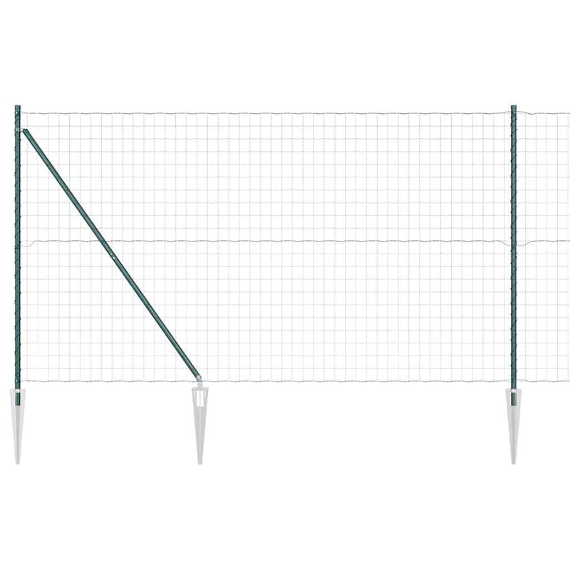 Load image into Gallery viewer, Vidaxl hek met paal groen 1,6 x 10 m staal en pvc
