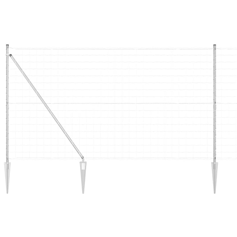 Load image into Gallery viewer, Vidaxl hek met paal zilver 1,6 x 10 m staal