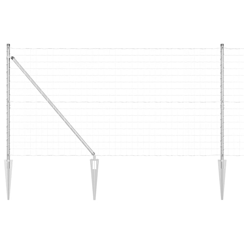 Load image into Gallery viewer, Vidaxl hek met paal zilver 1,2 x 10 m staal