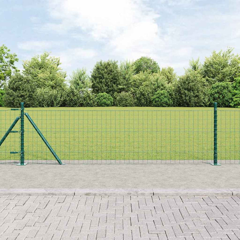 Load image into Gallery viewer, Vidaxl hek met paal groen 0,4 x 10 m staal en pvc