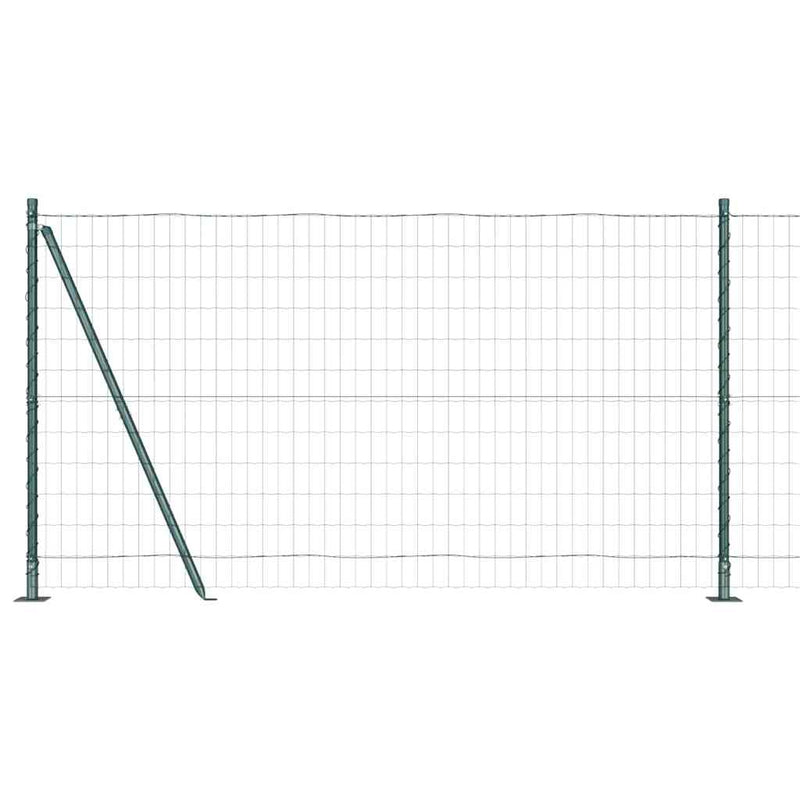 Afbeelding laden in galerijviewer, Vidaxl hek met paal groen 1,2 x 10 m staal en pvc