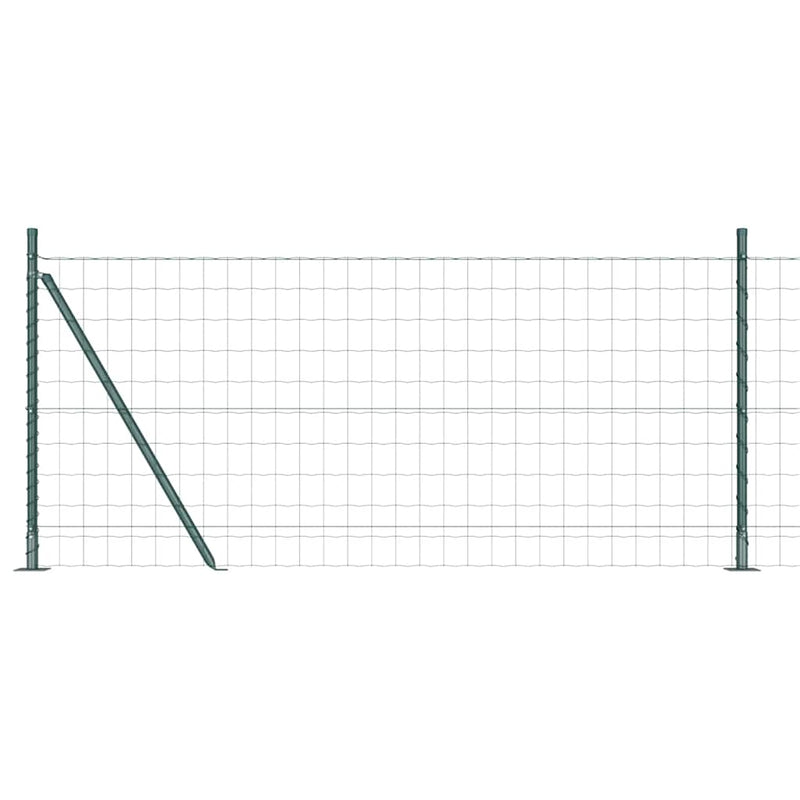 Load image into Gallery viewer, Vidaxl hek met paal groen 0,8 x 25 m staal en pvc