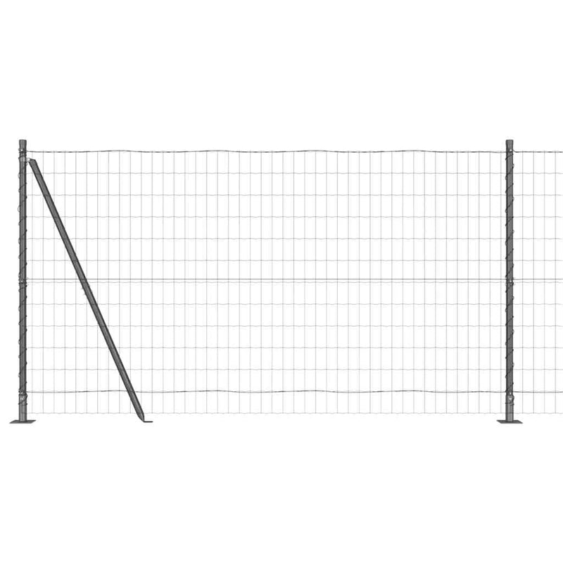 Load image into Gallery viewer, Vidaxl hek met paal grijs 1,2 x 10 m staal en pvc