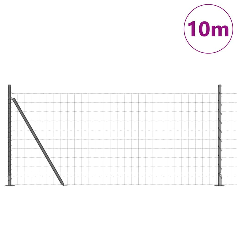 Load image into Gallery viewer, Vidaxl hek met paal grijs 0,8 x 10 m staal en pvc