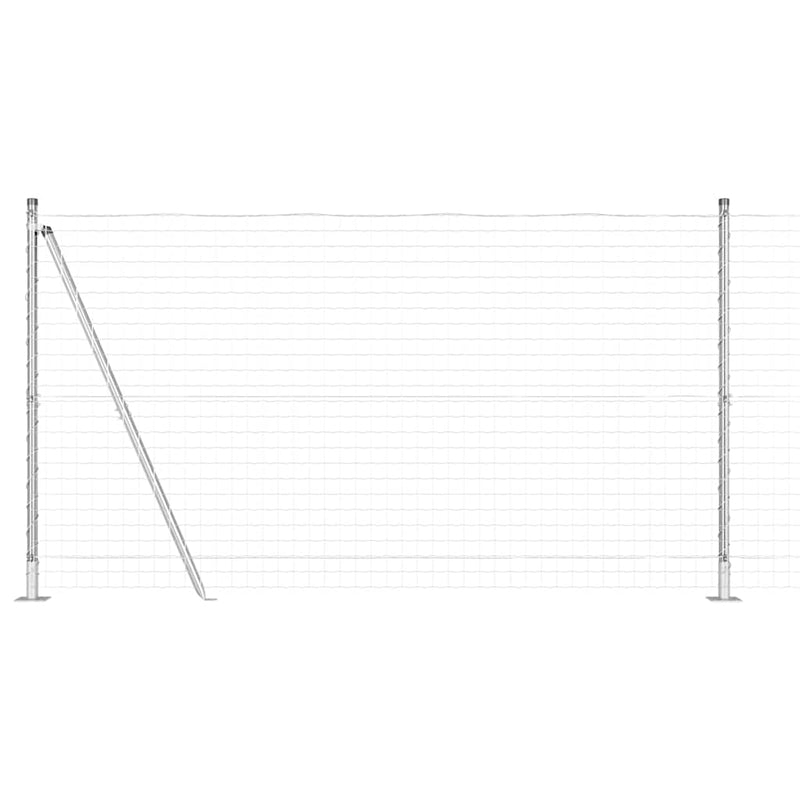 Load image into Gallery viewer, Vidaxl hek met paal zilver 1,2 x 10 m staal