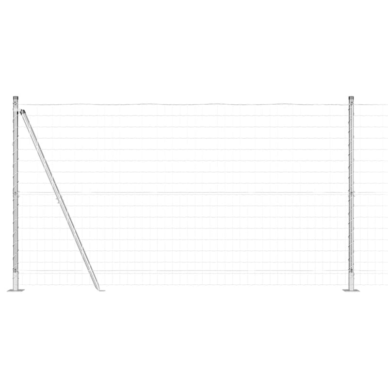 Load image into Gallery viewer, Vidaxl hek met paal zilver 1,2 x 10 m staal