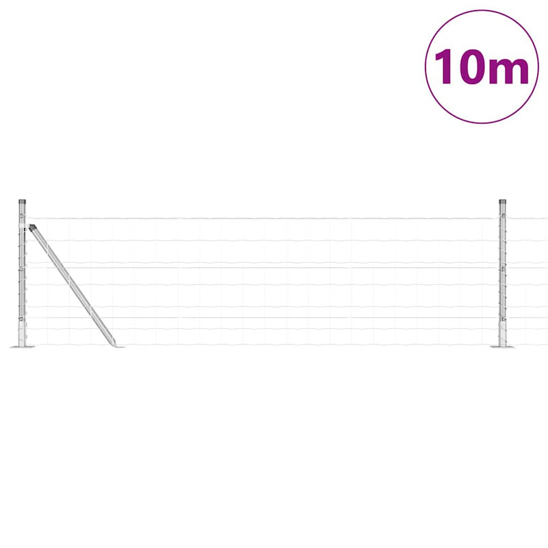 Load image into Gallery viewer, Vidaxl hek met paal zilver 0,4 x 10 m staal