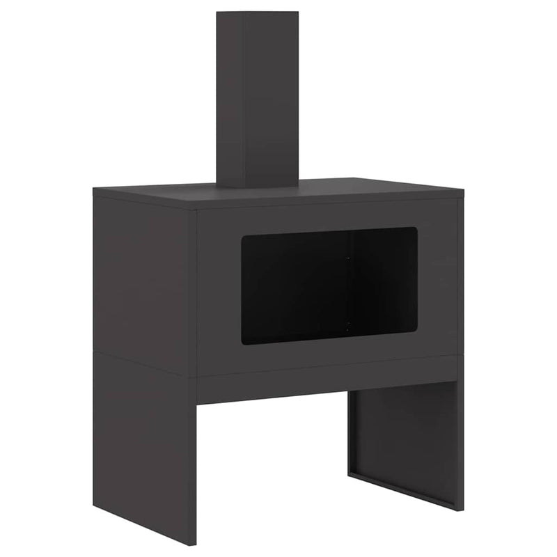 Load image into Gallery viewer, Vidaxl vuurkorf zwart 60 x 40 x 96 cm staal