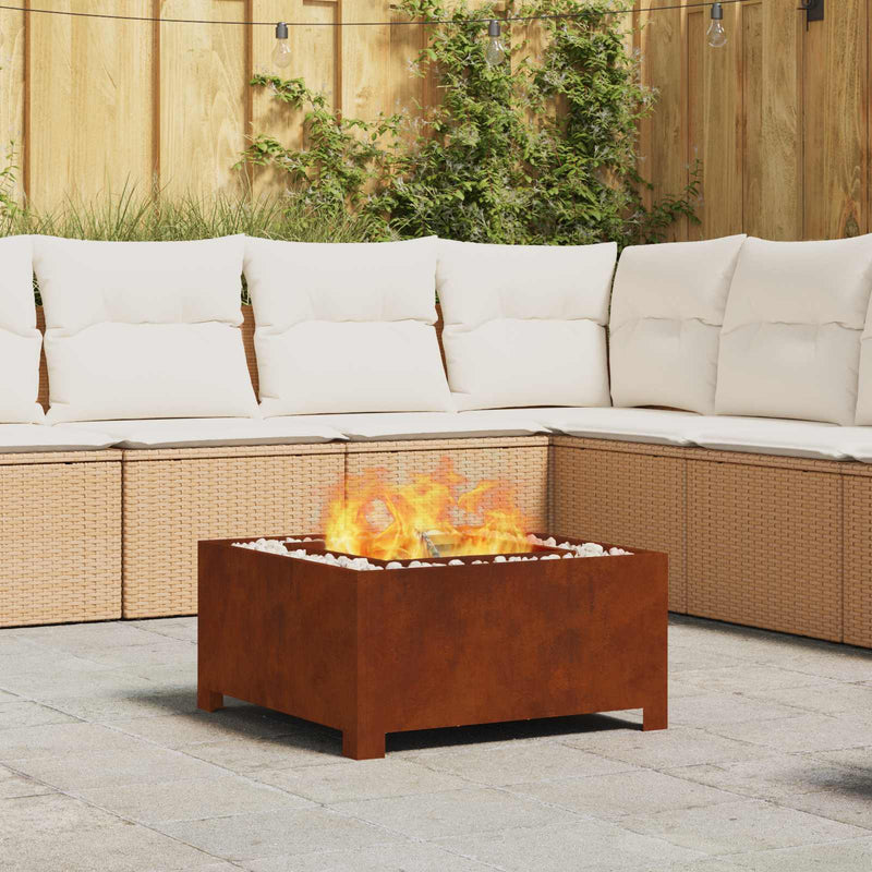 Load image into Gallery viewer, Vidaxl vuurkorf bruin 60 x 60 x 30 cm cortenstaal