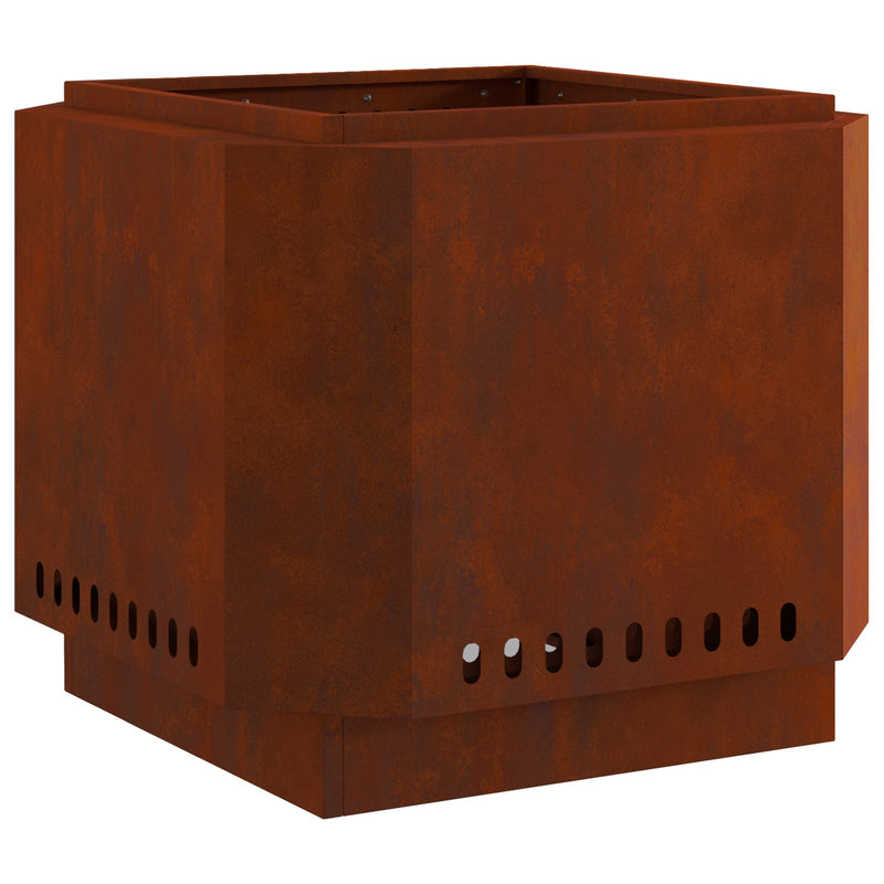 Load image into Gallery viewer, Vidaxl rookloze vuurschaal bruin 58 x 58 x 51 cm cortenstaal