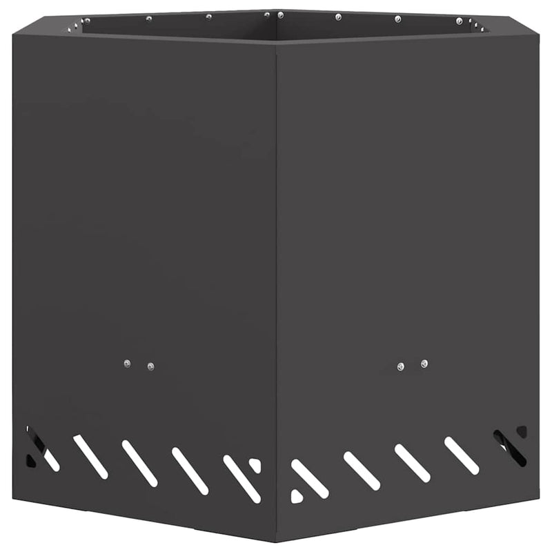 Load image into Gallery viewer, Vidaxl rookloze vuurschaal zwart 58 x 58 x 51 cm staal