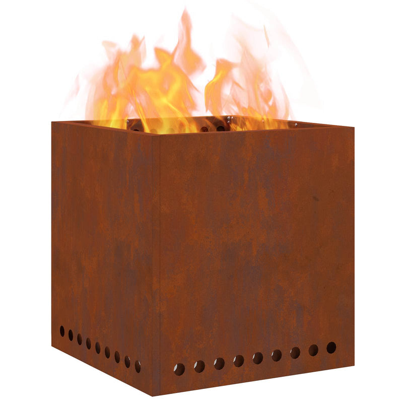 Load image into Gallery viewer, Vidaxl rookloze vuurschaal bruin 48 x 48 x 50 cm cortenstaal