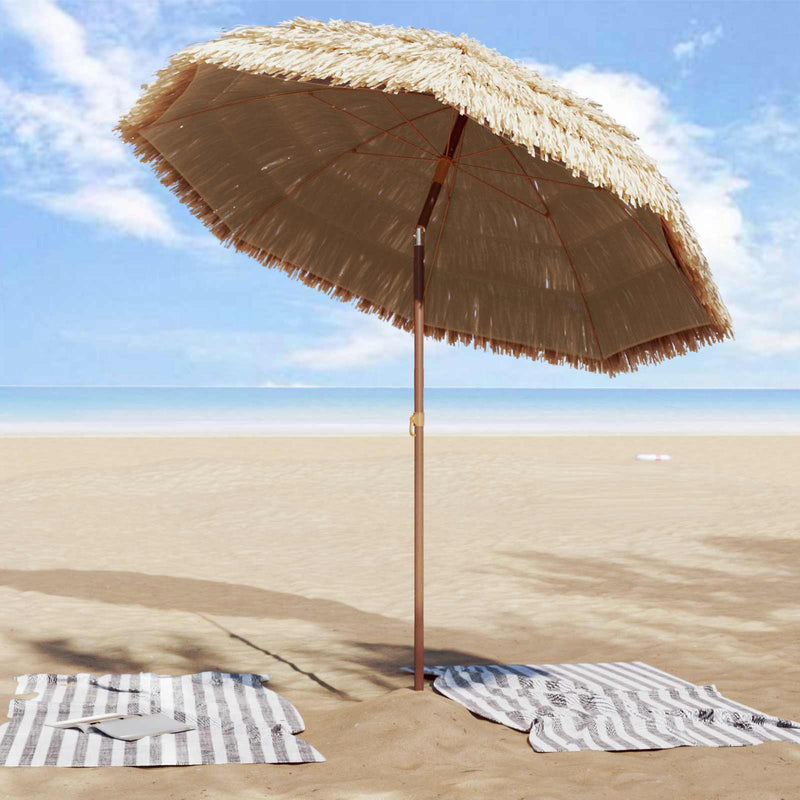 Load image into Gallery viewer, Vidaxl tuinparasol naturel 205 x 205 x 210 cm