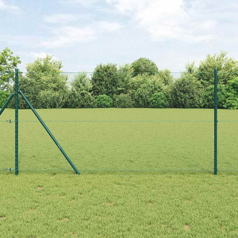 Load image into Gallery viewer, Vidaxl afrasteringspaal groen 10 x 1,2 m (13 mm gaas) staal en pvc