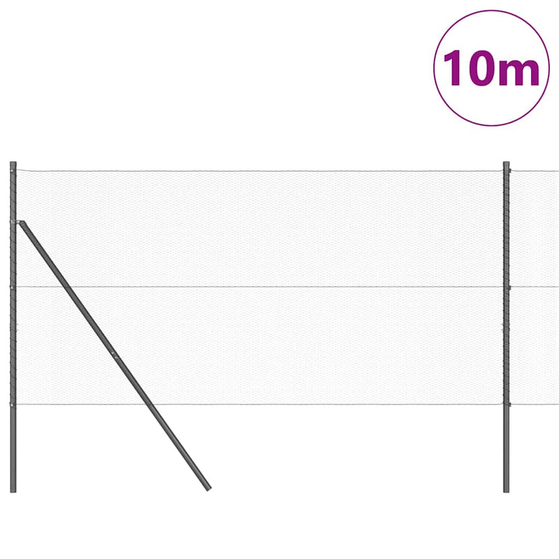 Load image into Gallery viewer, Vidaxl afrasteringspaal grijs 10 x 1,4 m (13 mm gaas) staal en pvc
