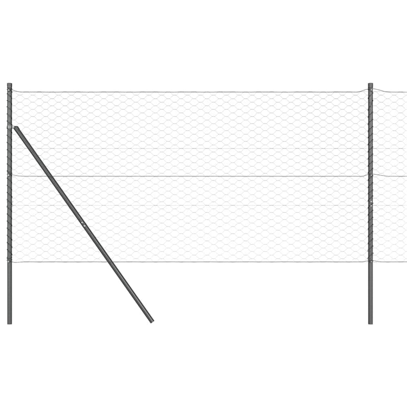 Load image into Gallery viewer, Vidaxl afrasteringspaal grijs 10 x 1,4 m (50 mm gaas) staal en pvc