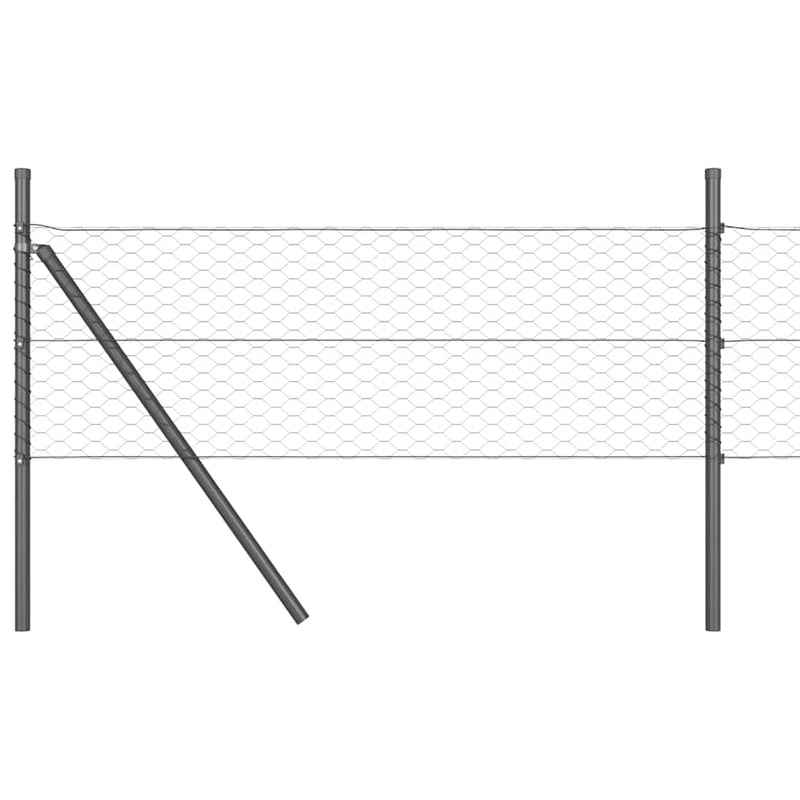 Load image into Gallery viewer, Vidaxl afrasteringspaal grijs 25 x 0,5 m (36 mm gaas) staal