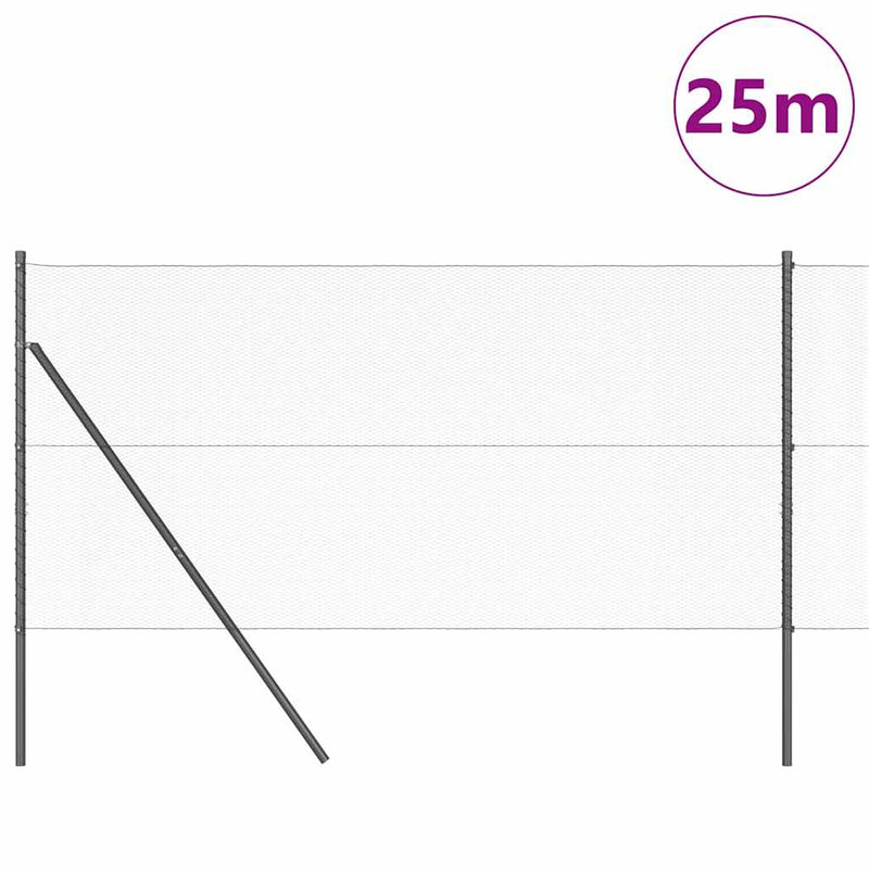 Load image into Gallery viewer, Vidaxl afrasteringspaal grijs 25 x 1,4 m (13 mm gaas) staal en pvc