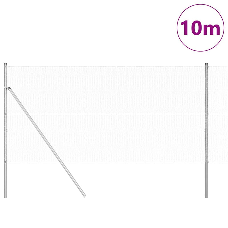 Load image into Gallery viewer, Vidaxl afrasteringspaal zilver 10 x 1 m (13 mm gaas) staal