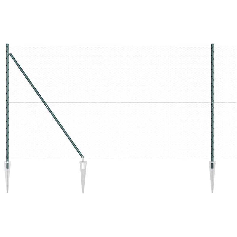 Load image into Gallery viewer, Vidaxl afrasteringspaal groen 10 x 1,5 m (25 mm gaas) staal en pvc