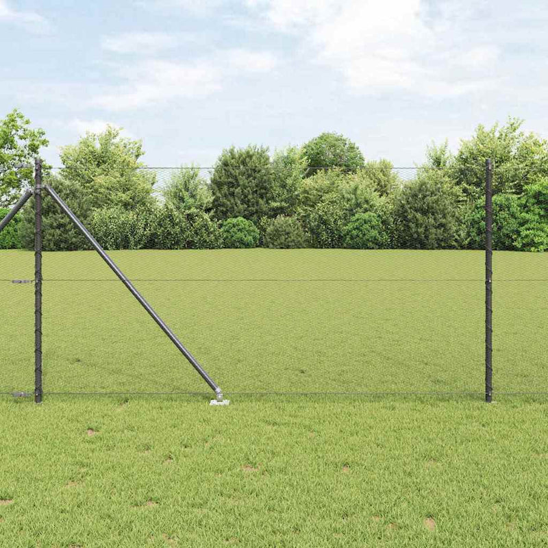 Load image into Gallery viewer, Vidaxl afrasteringspaal grijs 10 x 1 m (13 mm gaas) staal en pvc