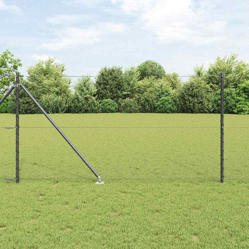 Load image into Gallery viewer, Vidaxl afrasteringspaal grijs 10 x 1 m (25 mm gaas) staal en pvc