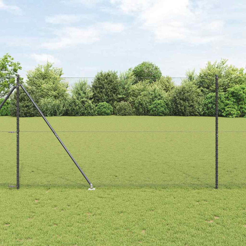 Load image into Gallery viewer, Vidaxl afrasteringspaal grijs 10 x 1,6 m (13 mm gaas) staal en pvc