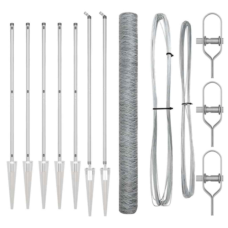 Load image into Gallery viewer, Vidaxl afrasteringspaal zilver 10 x 1,6 m (50 mm gaas) staal