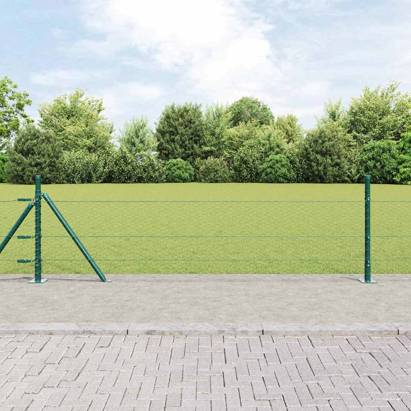 Load image into Gallery viewer, Vidaxl afrasteringspaal groen 10 x 0,4 m (25 mm gaas) staal en pvc