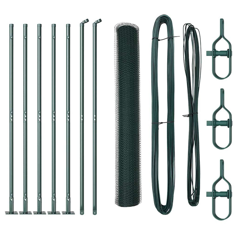 Load image into Gallery viewer, Vidaxl afrasteringspaal groen 10 x 0,8 m (13 mm gaas) staal en pvc