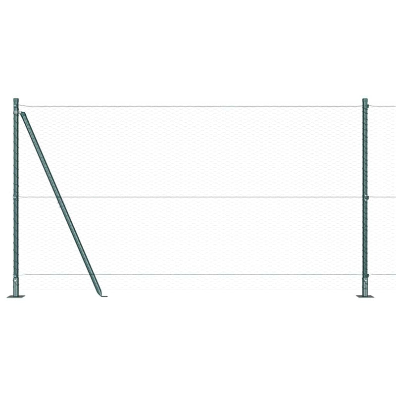 Load image into Gallery viewer, Vidaxl afrasteringspaal groen 10 x 1,2 m (25 mm gaas) staal en pvc