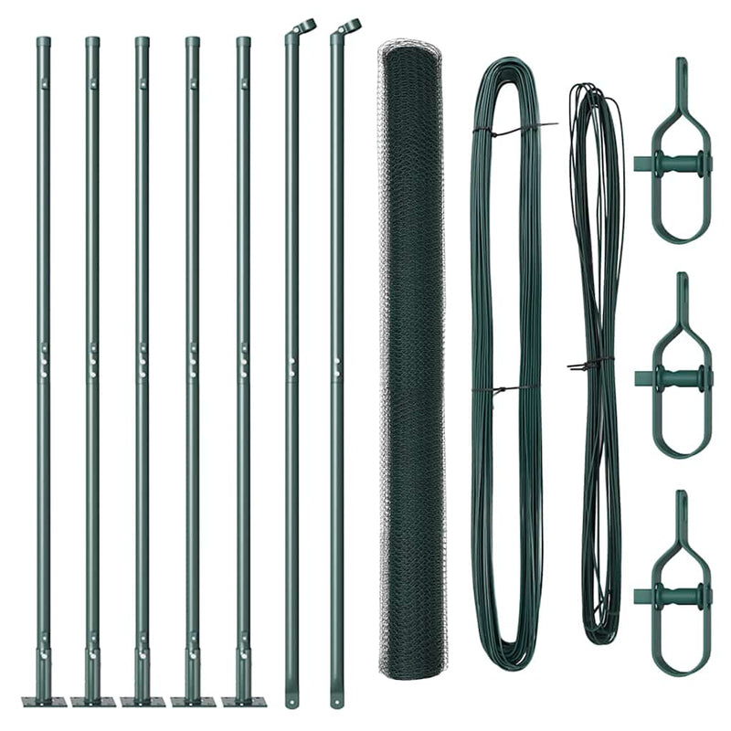 Load image into Gallery viewer, Vidaxl afrasteringspaal groen 10 x 1,6 m (13 mm gaas) staal en pvc