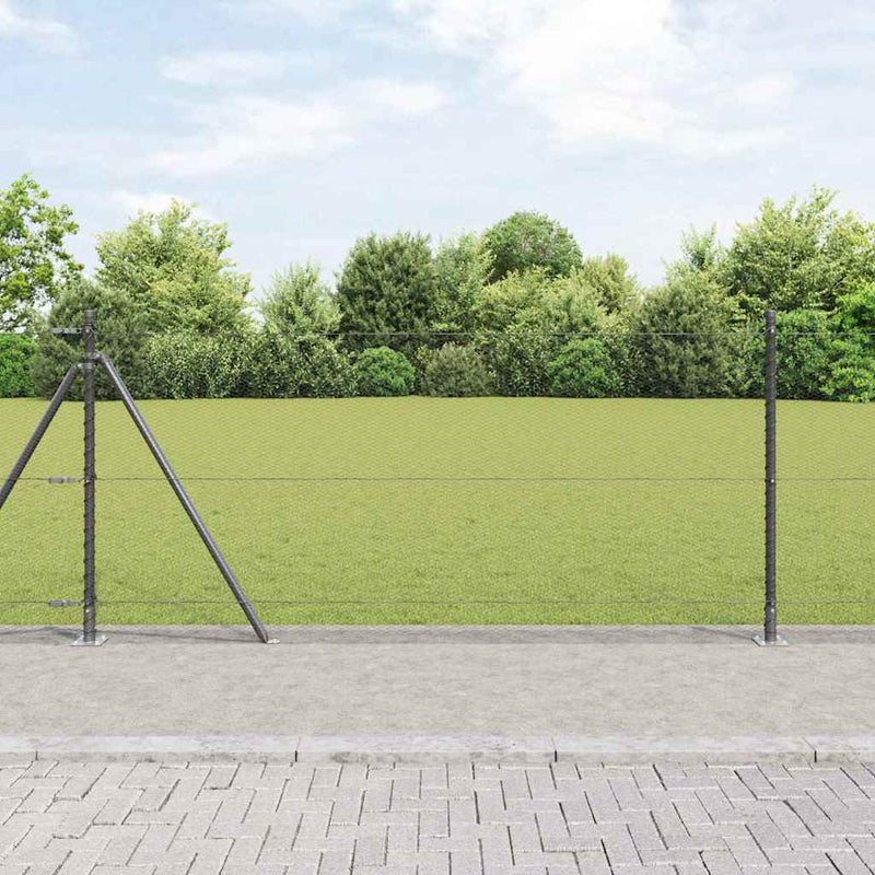 Load image into Gallery viewer, Vidaxl afrasteringspaal grijs 25 x 1 m (13 mm gaas) staal