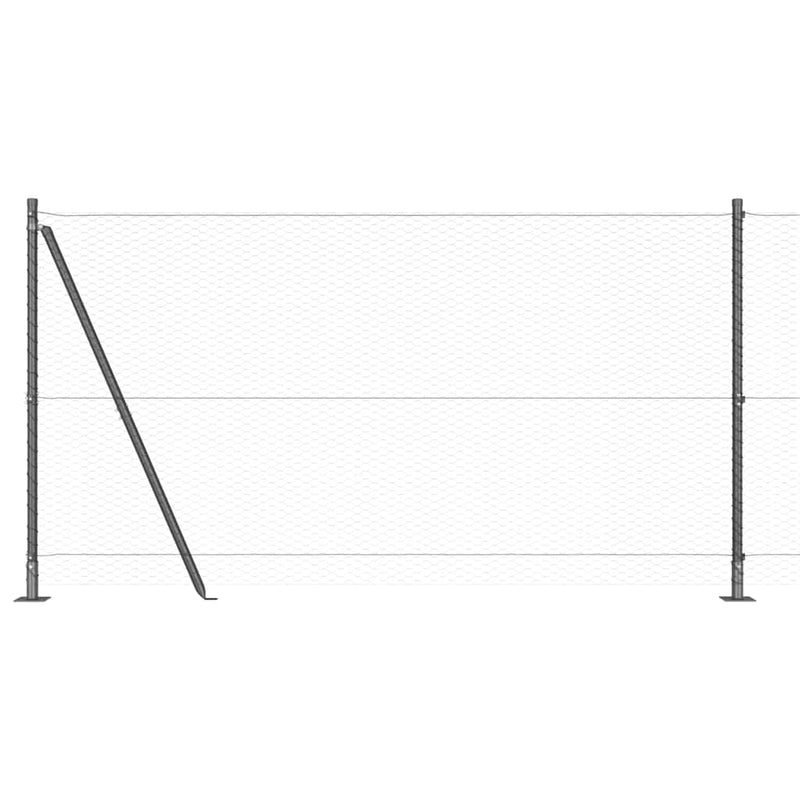 Load image into Gallery viewer, Vidaxl afrasteringspaal grijs 25 x 1,2 m (25 mm gaas) staal