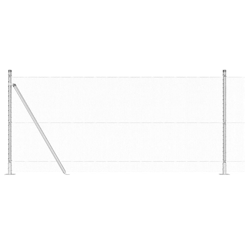 Load image into Gallery viewer, Vidaxl afrasteringspaal zilver 10 x 1 m (13 mm gaas) staal
